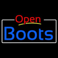 Blue Boots Open With White Border Neonreclame
