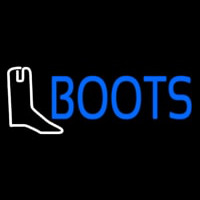 Blue Boots With Logo Neonreclame