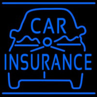 Blue Car Insurance Logo Neonreclame