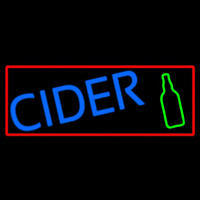 Blue Cider With Red Border Neonreclame