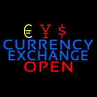 Blue Currency E change Red Open Neonreclame