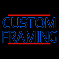 Blue Custom Framing With Lines Neonreclame