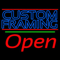 Blue Custom Framing With Lines With Open 2 Neonreclame