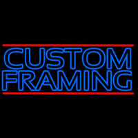 Blue Custom Framing With Red Lines Neonreclame