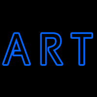 Blue Double Stroke Art Neonreclame