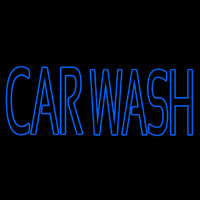 Blue Double Stroke Car Wash Neonreclame