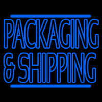 Blue Double Stroke Packaging And Shipping Neonreclame