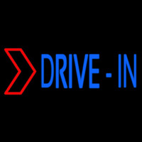 Blue Drive In Red Arrow Neonreclame