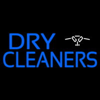 Blue Dry Cleaners Logo Neonreclame