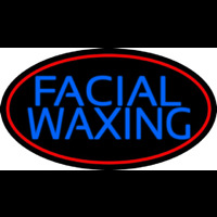 Blue Facial And Wa ing Red Oval Neonreclame