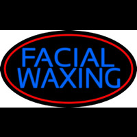 Blue Facial And Wa ing Red Oval Neonreclame