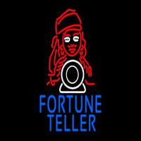 Blue Fortune Teller With Logo Neonreclame