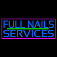 Blue Full Nail Services Neonreclame