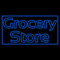 Blue Grocery Store Neonreclame