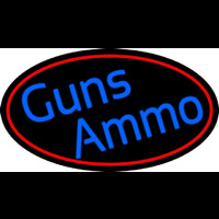 Blue Gun Ammo With Red Oval Neonreclame