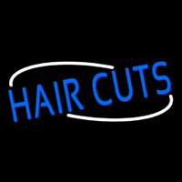 Blue Hair Cuts Neonreclame