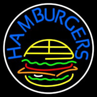 Blue Hamburgers Circle Neonreclame