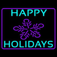 Blue Happy Holidays Neonreclame