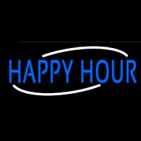 Blue Happy Hour Neonreclame