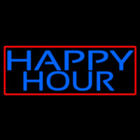 Blue Happy Hour With Red Border Neonreclame