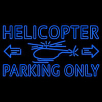 Blue Helicopter Parking Only Neonreclame