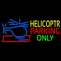 Blue Helicopter Parking Only Neonreclame