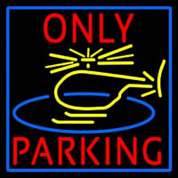 Blue Helicopter Parking Only With Blue Border Neonreclame