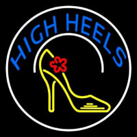 Blue High Heels With Logo Neonreclame