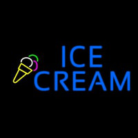 Blue Ice Cream Logo Neonreclame