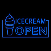 Blue Ice Cream Open Neonreclame