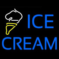 Blue Ice Cream With Cone Neonreclame