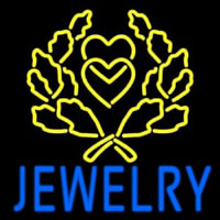 Blue Jewelry Block Logo Neonreclame
