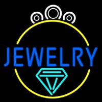 Blue Jewelry Center Ring Logo Neonreclame