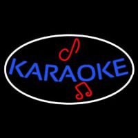 Blue Karaoke Red Musical Note Neonreclame