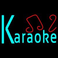 Blue Karaoke Red Musical Note Neonreclame