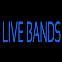 Blue Live Bands Neonreclame