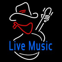 Blue Live Music Block 1 Neonreclame