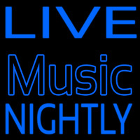 Blue Live Music Nightly Neonreclame