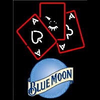 Blue Moon Ace And Poker Beer Sign Neonreclame