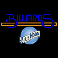Blue Moon Billiards Te t With Stick Pool Beer Sign Neonreclame