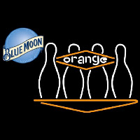 Blue Moon Bowling Orang Beer Sign Neonreclame