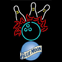 Blue Moon Bowling Pool Beer Sign Neonreclame