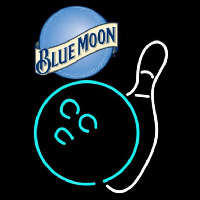 Blue Moon Bowling White Beer Sign Neonreclame