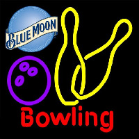 Blue Moon Bowling Yellow 16 16 Beer Sign Neonreclame