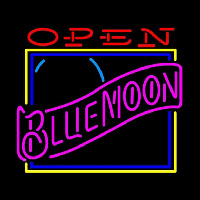 Blue Moon Classic Open Beer Sign Neonreclame