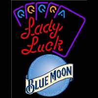 Blue Moon Lady Luck Series Beer Sign Neonreclame
