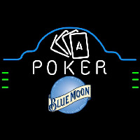 Blue Moon Poker Ace Cards Beer Sign Neonreclame