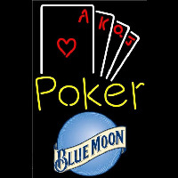 Blue Moon Poker Ace Series Beer Sign Neonreclame