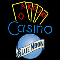 Blue Moon Poker Casino Ace Series Beer Sign Neonreclame