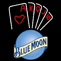 Blue Moon Poker Series Beer Sign Neonreclame